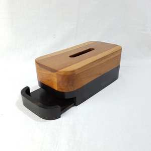 Boîte à mouchoirs en noyer de luxe |   Porte-papier en bois durable pour salle de bain et salon |   Boîte de rangement de bureau moderne |   Décoration intérieure - Product Image 4
