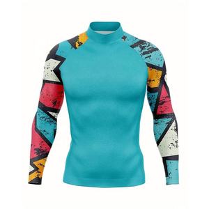 Vente en gros 2025 Oem meilleure nouveauté chemises de compression de haute qualité pour hommes sur mesure longue protection contre les éruptions cutanées vêtements de fitness et de gymnastique pour MMA - Product Image 5