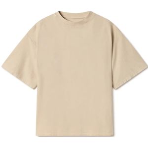 เสื้อยืดผ้าฝ้ายออร์แกนิกสำหรับผู้ชายเสื้อยืดวินเทจสองชั้นแบบปะต่อผ้าตัดและเย็บแบบโอเวอร์ไซส์ออกแบบโลโก้ได้ตามต้องการ - Product Image 5