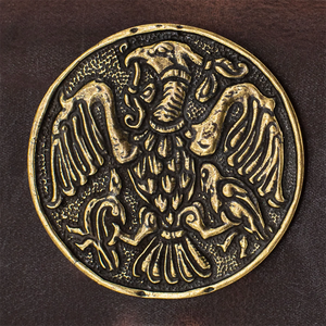 Monedero Vikingo de Cuero Hecho a Mano con Herrajes de Latón y Presilla para Cinturón, Estilo del Siglo XV, Alta Calidad para LARP, Cosplay y Fantasía - Product Image 2