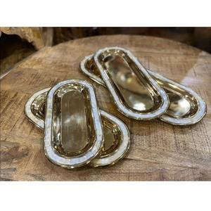 Tazón Decorativo de Diseño Exclusivo con Incrustaciones de Nácar, Chapado en Oro, Acero Inoxidable Ecológico, Estilo Americano de Lujo - Product Image 3