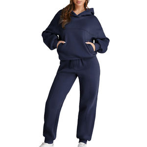 Chándales cómodos y elegantes para mujer, chándal de manga larga con estampado personalizado para mujer - Product Image 1