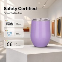 Gobelet isotherme minimaliste en acier inoxydable de 12 oz en forme de U - Tasse élégante et fine - Mug ergonomique isolé pour le bureau et les voyages