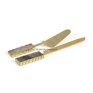 Juego de cuchillos y servidor de pastel de aspecto real de Metal de calidad de lujo chapado en oro de alta calidad de aspecto atractivo de la India al precio más bajo - Product Image 2