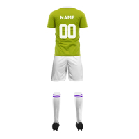 Uniforme de Fútbol Sublimado Personalizado OEM ODM, Conjunto de Camiseta de Manga Corta y Pantalones Cortos con Degradado para Hombre, con Tela que Absorbe la Humedad, para Todas las Temporadas