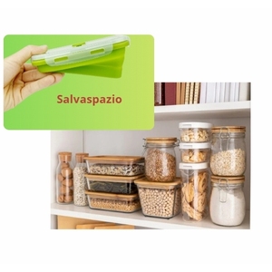 Ensemble de 4 bols en silicone pliables vert lime avec couvercles hermétiques, contenants de stockage alimentaire pour micro-ondes et congélateur, gain de place - Product Image 4