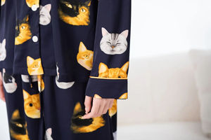 Vente flash : Pyjama femme uni en coton, ensemble deux pièces, confortable, décontracté, respirant, été - Product Image 2