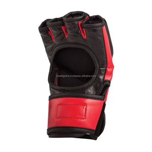 Guantes de Boxeo MMA de Cuero Personalizados, Transpirables, Ecológicos, con Cierre de Gancho y Bucle Ajustable, Ligeros, de Medio Dedo, Antideslizantes, para Entrenamiento - Product Image 4