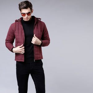 Nouveau design de veste d'hiver matelassée pour hommes avec logo personnalisé sur le devant Veste d'hiver à capuche et respirante avec service OEM - Product Image 5