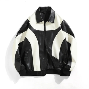 Wholesale Custom Leather Winter <b>Jacket</b> for Men Stand Collar High Quality Breathable Windproof Outdoor Warm Vintage Design - Product Image 6
