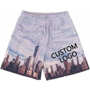 2025 pantalones cortos para hombre con estampado de sublimación gráfica, pantalones cortos para hombre, malla de doble capa, secado rápido, transpirable, verano, Unisex, pantalones cortos diarios - Product Image 3