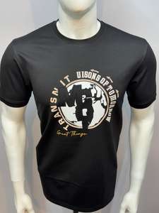 T-shirts extensibles absorbant la transpiration pour hommes de haute qualité en polyester/coton pour les aventures en plein air de fitness - Product Image 5