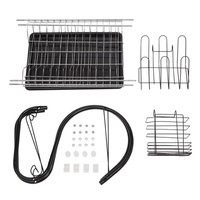 Dubbeldeksel ijzeren ecovriendelijke keuken afdruiprek minimalistisch design hoge kwaliteit snijplankhouder dekselorganizer voor thuis