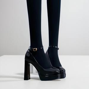 Zapatos Mary Jane de Estilo Francés para Primavera y Verano, Zapatos Planos de Cuero con Suela Gruesa de Estilo Británico Retro, Zapatos de Tacón Alto Dulces y Elegantes - Product Image 3