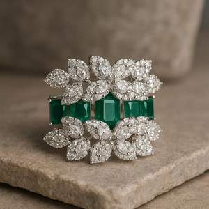 Anillo de Compromiso de Diamante Moissanita Cultivado en Laboratorio, Diseño Elegante y Moderno, Chapado en Plata, Certificado IGI, Corte Brillante, para Boda - Product Image 3