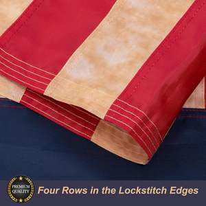 Drapeau Betsy Ross 1776, 3x5 pieds, teinté au thé, drapeaux américains vintage, résistant, imperméable, polyester brodé, 13 étoiles - Product Image 5