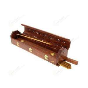 Best Deal Agarbatti Stick Holder Dhoop Stand Box Ash Catcher Hand Carved Eco-Friendly Sheesham Wood Incense Indoor/Outdoor Use - Product Image 6