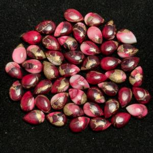 Kingman6X9 alta calidad personalizable 6X9MM natural rojo pera búfalo turquesa piedra preciosa para la fabricación de joyas - Product Image 4