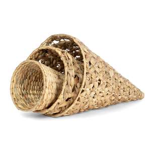 Ensemble de 3 sapins de Noël élégants en jacinthe d'eau, décoration écologique faite à la main, couleurs OEM/ODM disponibles, meilleur prix de gros. - Product Image 4