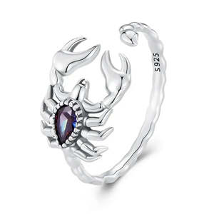 <b>925</b> <b>Silver</b> <b>Ring</b> with SCORPION Diamond Elegant Diamond <b>Rings</b> Collection - Product Image 5