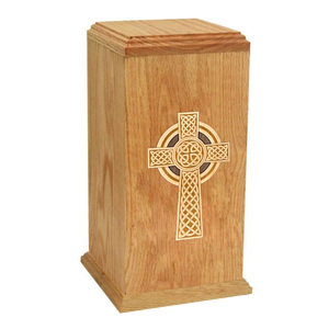 Wooden Rectangle <b>Urn</b> With Celtic Cross Design For Pet Ashes Cremation <b>Urn</b> - Product Image 3