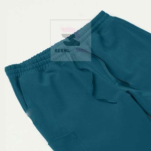 Uniformes médicaux confortables d'hôpital de tissu tissé de pantalons de gommage de femmes et d'hommes - Product Image 6
