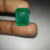 HAYAAT GEMS - Esmeralda Zambiana Natural Tratada con Calor de 10.90 Quilates, Corte Octogonal, 16x12 mm, para Anillo, Color Verde