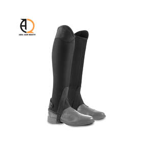 Botas de Equitación de Cuero de Alta Calidad, Mini Chap, Ajustables al Tobillo, para Montar a Caballo - Product Image 1
