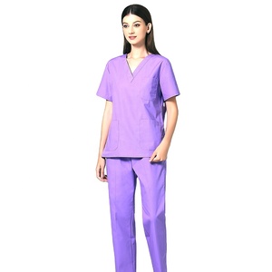 H&U 2026 Nuevo Diseño Vintage Algodón Poliéster Venta al por Mayor Conjuntos de Uniformes Quirúrgicos Unisex de Tela Polar con Detección de Agujas y Fusión sin Costuras para Hospital - Product Image 4