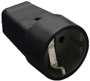 Base aerea bipolare con TTL nero 16A 250V in termoplastica (Famatel 2101N) - Product Image 1