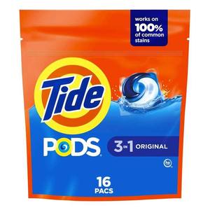 Tide pods ผงซักฟอกซักผ้ากลิ่นดั้งเดิมมี16จำนวนสะดวกและมีประสิทธิภาพ - Product Image 3