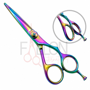 Ciseaux de coiffure professionnels Rainbow en acier inoxydable, ciseaux de salon de barbier, logo personnalisé, ciseaux de coiffure - Product Image 4