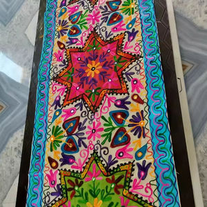 Chemin de Table Moderne 100% Coton avec Broderie Suzani Imprimé Floral Géométrique Nappe Jetable Fait à la Main Mandala In;27243 - Product Image 1