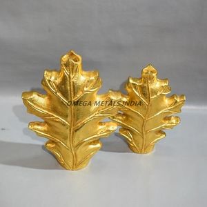 Juego de Jarrones de Metal con Hojas Doradas, Esculturas Decorativas de Hojas para Mesa, para Decoración de Hogar, Hotel y Restaurante - Product Image 3