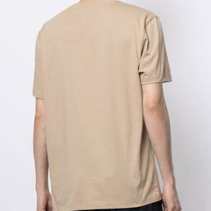 เสื้อยืดผ้าใยไผ่สำหรับผู้ชายทรงโอเวอร์ไซส์พิมพ์ลายโลโก้ได้ตามต้องการดีไซน์เรียบๆมองเห็นได้ชัดเจน - Product Image 4