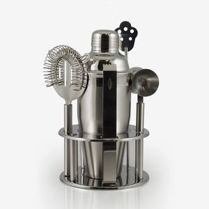 Juego de herramientas de barra de acero inoxidable con elegante base de mármol para cócteles, ideal para bodas, fiestas, celebraciones y momentos duraderos. - Product Image 2