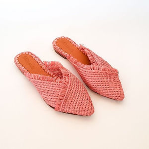 Vente en gros de pantoufles et sandales marocaines faites à la main en raphia, chaussures tissées écologiques pour femmes et hommes, commande en gros, fournisseur direct - Product Image 1