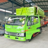 5000 L 6000L crochet bras camion à ordures JAC collecteur de déchets poubelle rouleau sur rouleau déchets déchets déchets véhicules