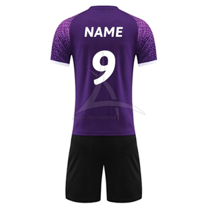 Tenue de football pour homme à manches courtes avec short assorti, respirante, légère, 100% polyester pour toutes les saisons - Product Image 2