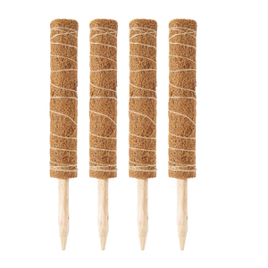 <b>Cover</b> Shipping Fee US Stock 4pcs <b>Plastic</b> Coated Moss Pole Kit Garden Ties Labels Coir Totem Pole Monstera Indoor Plants Support - Product Image 1