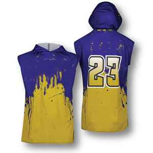 Wholesale Men Sublimation <b>Sleeveless</b> <b>Hoodie</b> with Complete All Over Printing Polyester Material for Casual and Sportswear - Product Image 4