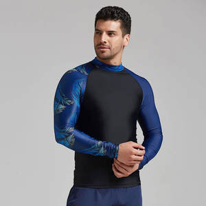 Camisa de compresión con estampado de sublimación personalizada de alta calidad para hombres, manga larga, secado rápido, talla grande, Fitness Rash Guard para hombres - Product Image 5