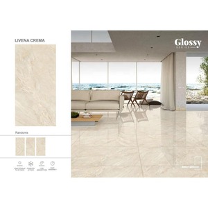 Décor de maison marbre naturel Crema Design 600x1200mm Poli Porcelanato Carreaux de sol et de mur en céramique émaillée 60x120cm - Product Image 1