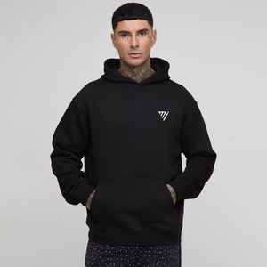 Mens Black Pullover Hoodie Plain Sweatshirt Soft Cotton Fleece Hooded <b>Jumper</b> Streetwear Casual Comfy <b>Warm</b> Winter Wear Hoodies - Product Image 1