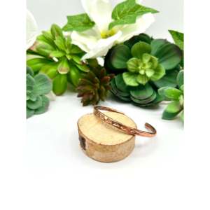 Shirley Collection Elegant <b>Copper</b> Plumber Fashion Cuff Bracelet - Product Image 3