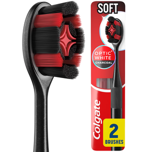 Cepillo de Dientes Suave con Carbón Activado Colgate Optic White para Adultos, Paquete de 2 - Product Image 5
