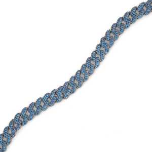 Silver Gourmet Trendy Religious <b>Bracelet</b> with Navy Blue Zircon Stones Gold Plated Zinc Alloy and <b>Copper</b> Ball Shape - Product Image 3