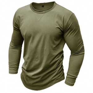 European American Plus Size Men's Autumn <b>Winter</b> Knitted 100% Cotton Short Sleeve Breathable Quick Dry Basic Neck Design <b>T</b>-<b>Shirt</b> - Product Image 4