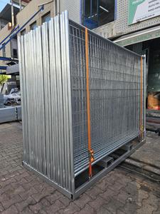 Fabriqué Turkiye Carré Titane Galvanisé Clôture Mobile Technique Sertie Temporaire pour la Construction Différents Buts Ciment - Product Image 4