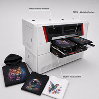Impresora DTG de 4 cabezales para camisetas, máquina de impresión directa a prenda, digital de cama plana, 60 piezas/hora, ecológica, diseño personalizado bajo demanda